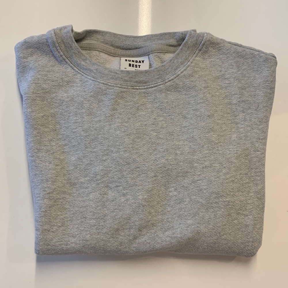 Sunday Best light heather grey sweatshirt - size XS